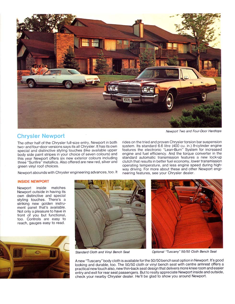 1978 Chrysler Canadian Brochure Page 2